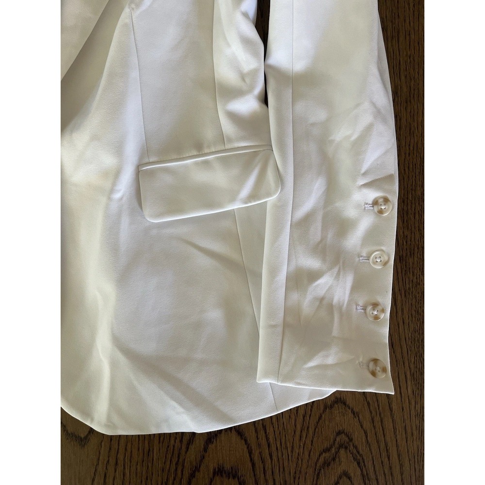 ECRU Women's White Blazer Sz M/L Jacket Long Sleeve Lined - Picture 4 of 10